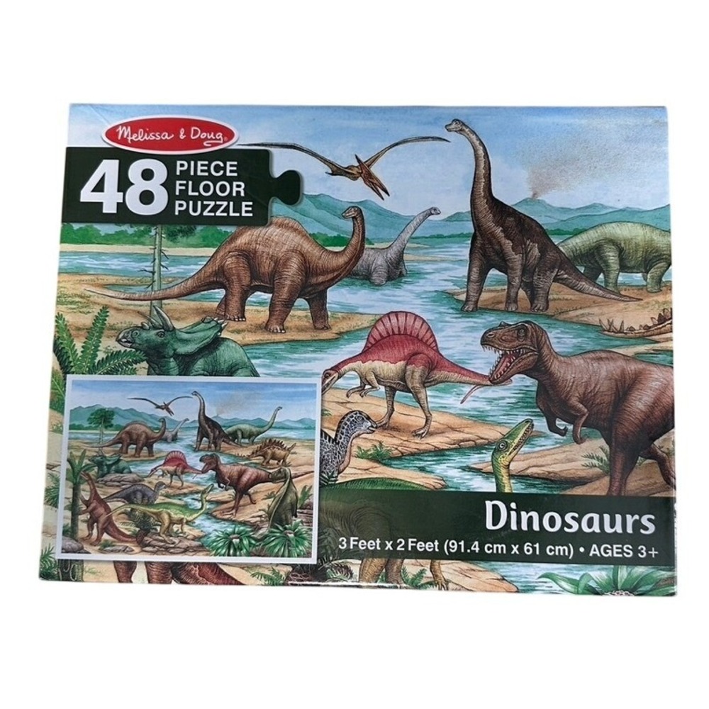 Melissa & Doug Dinosaurs 48 Piece Floor Puzzle 3ft x 2ft Kids Ages 3+